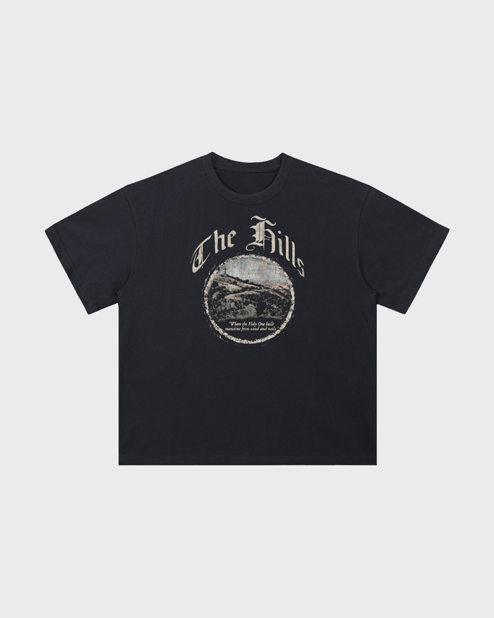 "THE HILLS" Heavyweight Tee (Black)