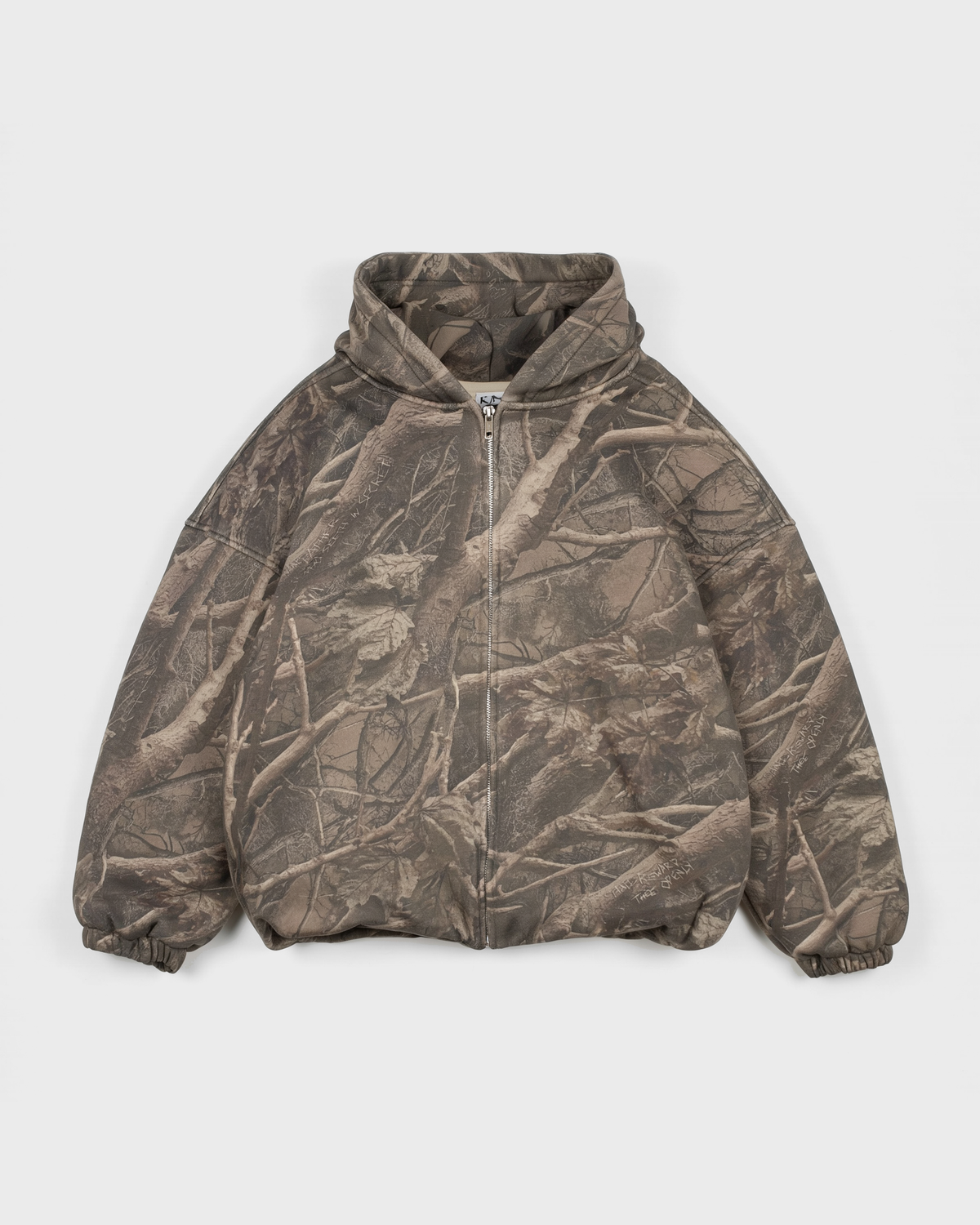 "SECRET CAMO" Heavy-weight zip