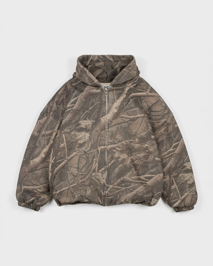 "SECRET CAMO" Heavy-weight zip