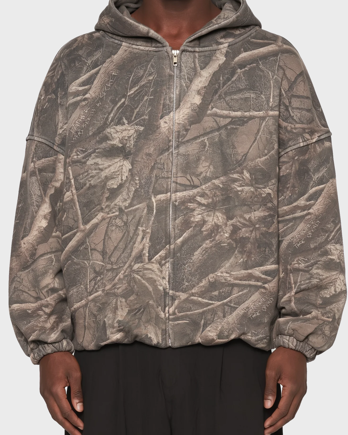 "SECRET CAMO" Heavy-weight zip