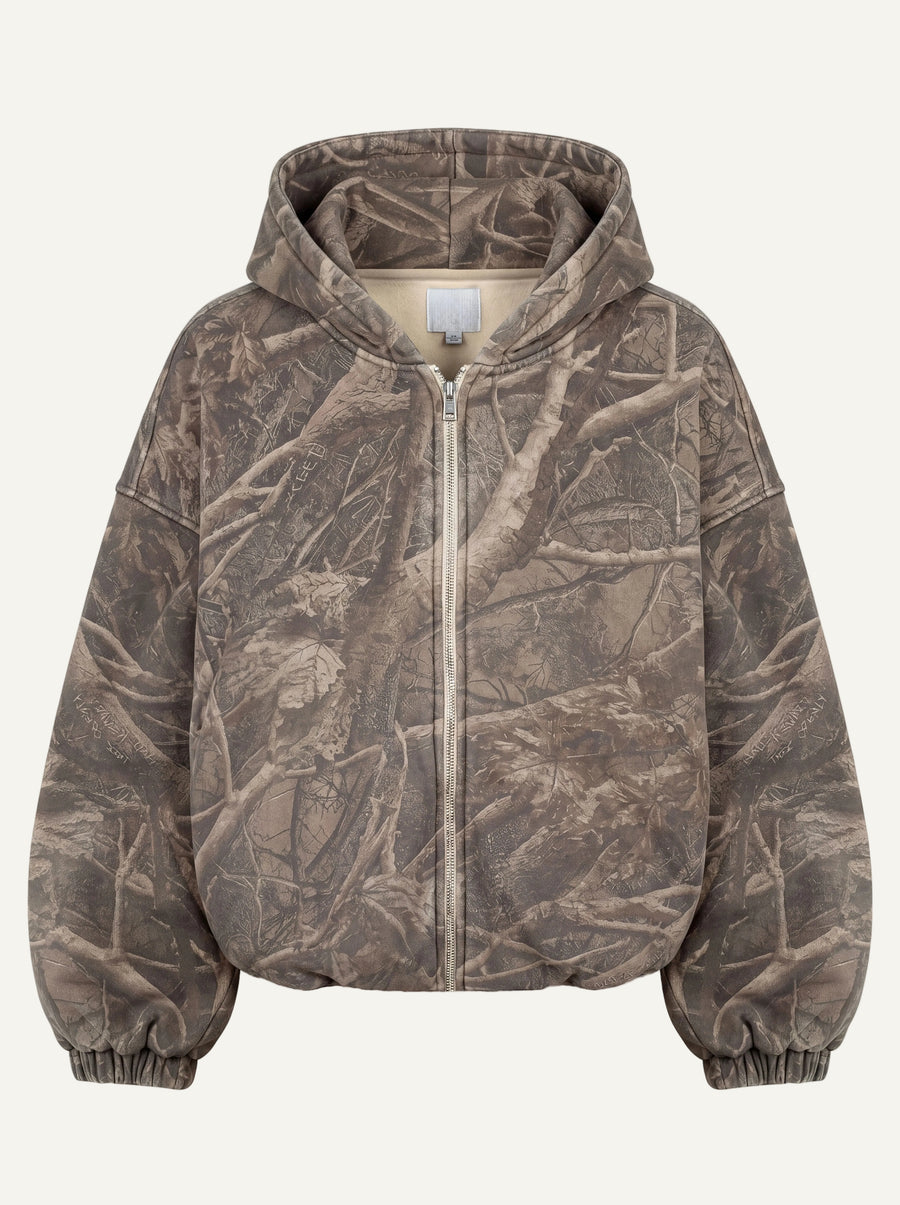 "SECRET CAMO" Heavy-weight zip